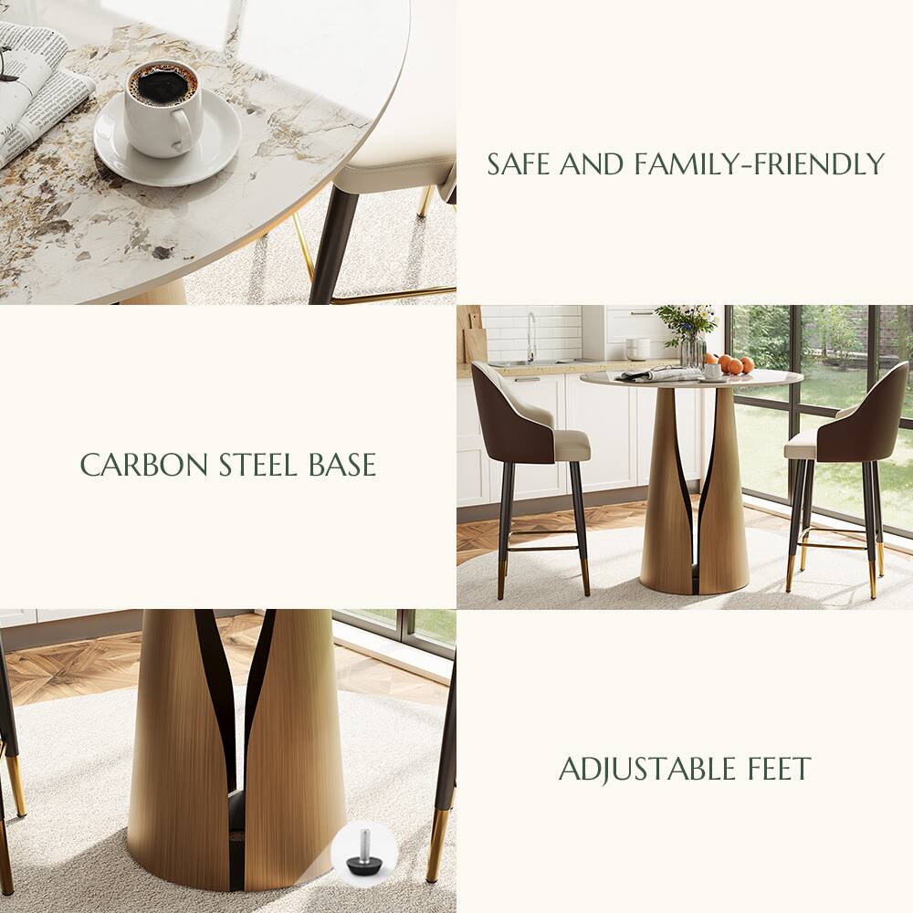 SAFE AND FAMILY-FRIENDLY  
CARBON STEEL BASE  
ADJUSTABLE FEET