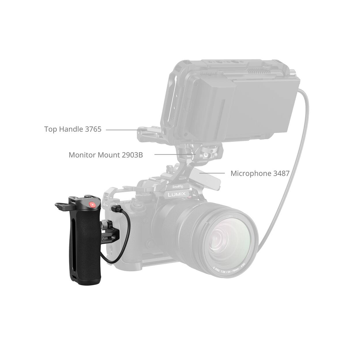 Top Handle 3765  
Monitor Mount 2903B  
Microphone 3487  
Smallest LUMIX  
of PIC 128 /24 70mm