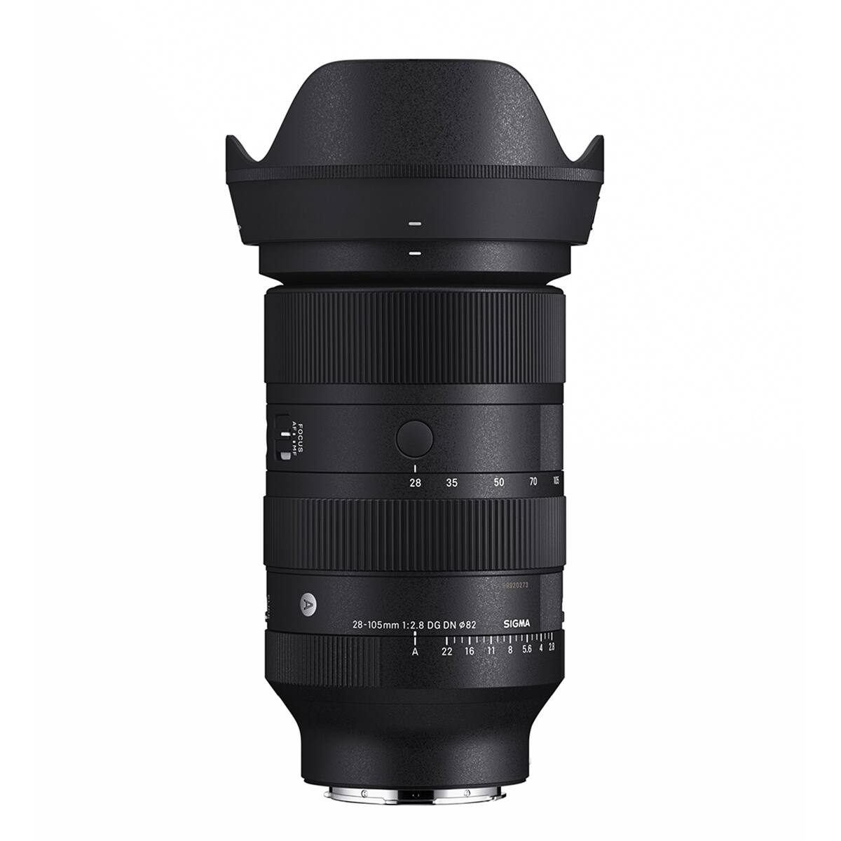 - AF i FOCUS I 28 35 50 70 E 0030273 28-105mm 28 1:2.8 DG DN 082 I - A 22 16 SIGMA I 1 11 E 5.5 I II