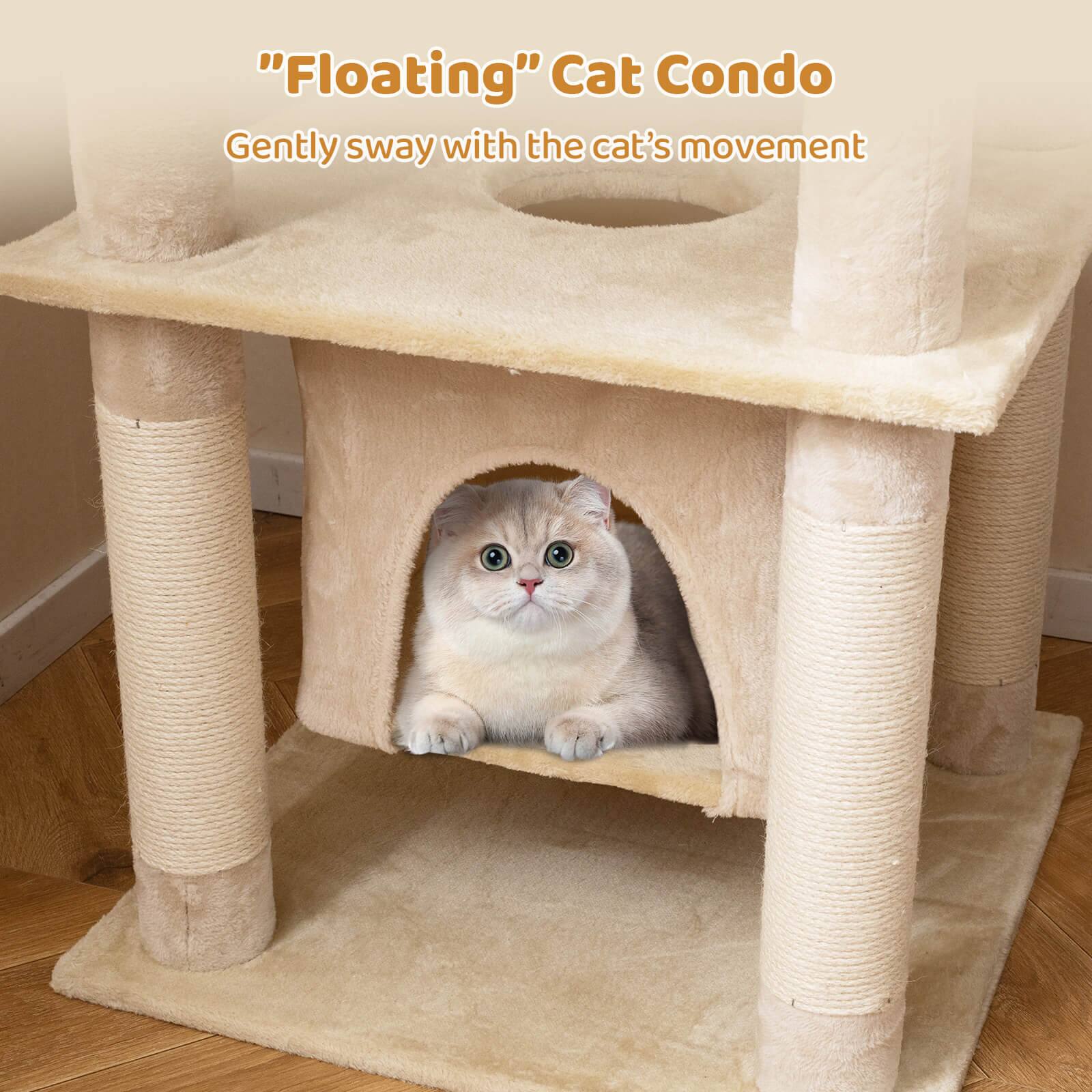 "Floating" Cat Condo  
Gently sway with the cat's movement