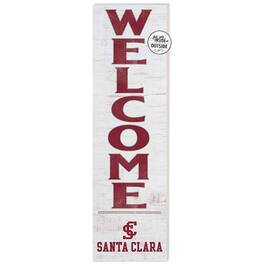 Jardine - Santa Clara Broncos 10'' x 35'' Indoor/Outdoor Welcome Sign - White