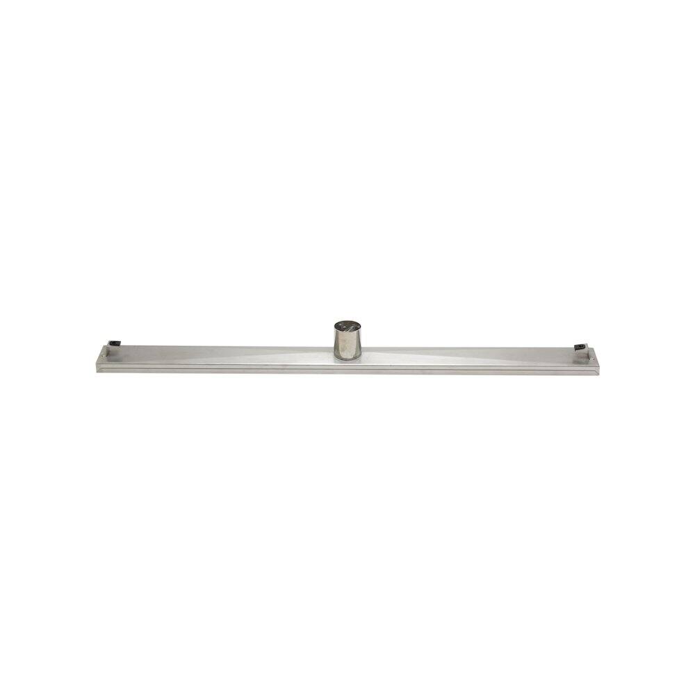Alt View 1. Alfi - 36" Modern Stainless Steel Linear Shower Drain with Groove Lines - Gray.
