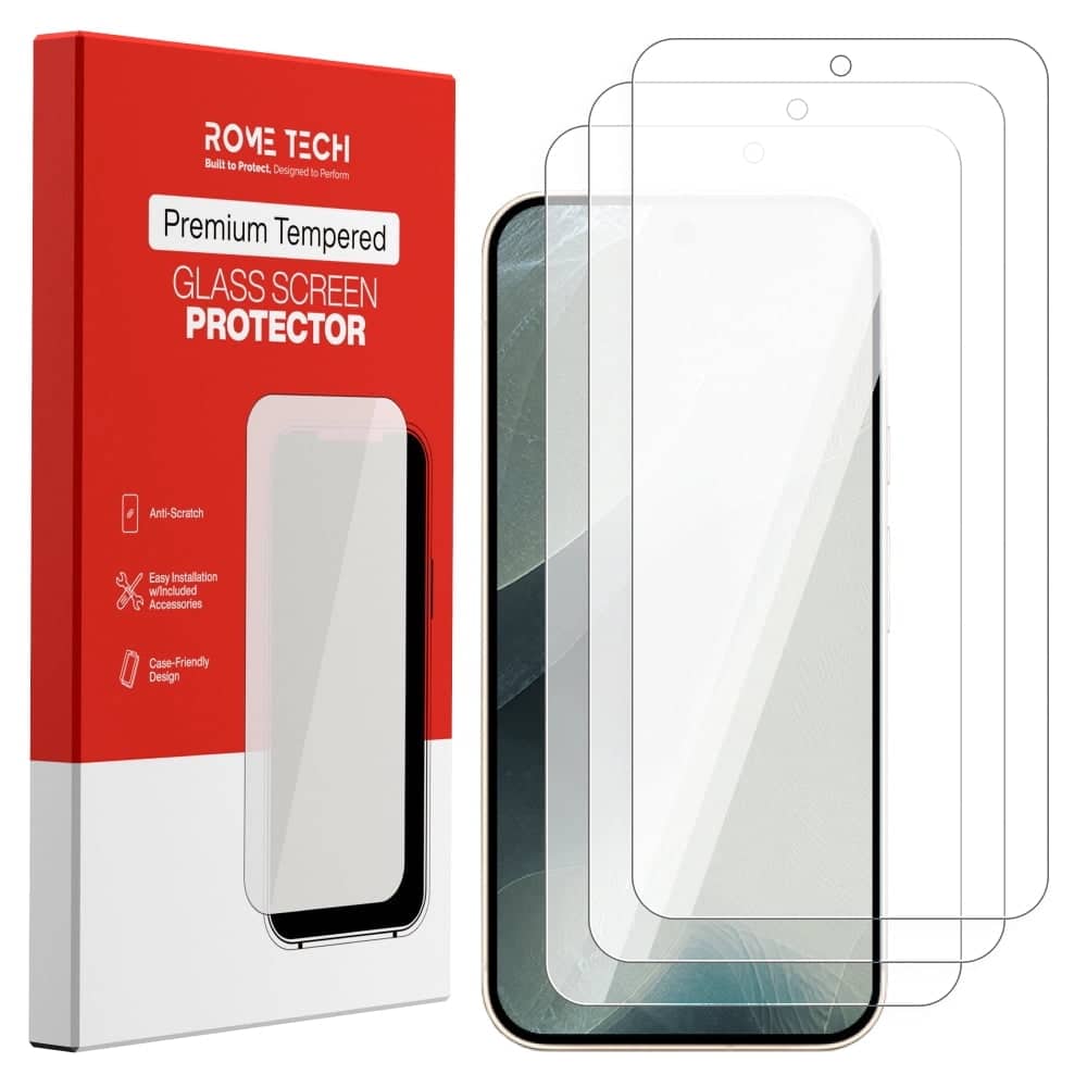 RomeTech - Google Pixel 11 / 11 Pro Tempered Glass Screen Protector 3 Per Pack - Transparent