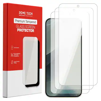 ROME TECH
Built to Protect. Designed to Perform
Premium Tempered GLASS SCREEN PROTECTOR
Anti-Scratch
Easy Installation w/Included Accessories
Case-Friendly Design