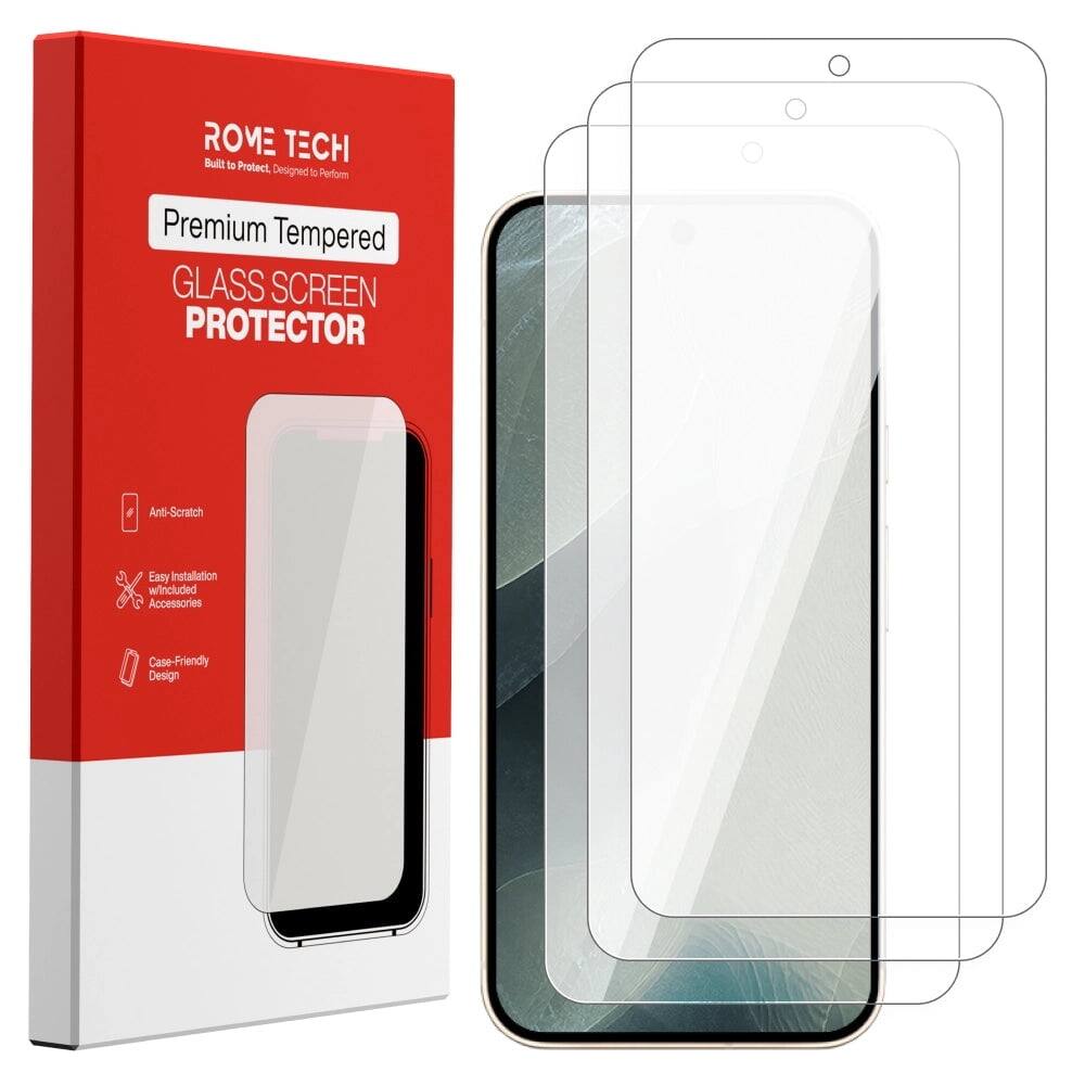 ROME TECH  
Built to Protect. Designed to Perform  
Premium Tempered GLASS SCREEN PROTECTOR  

Anti-Scratch  
Easy Installation w/Included Accessories  
Case-Friendly Design