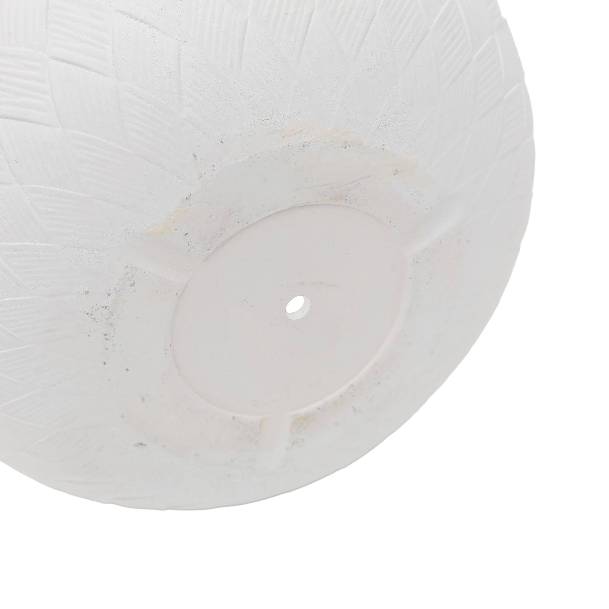 Alt View 5. Boyel Living - 3  Piece White Weave Pattern Magnesium Oxide Planter Set  Drainage Holes Included - White.