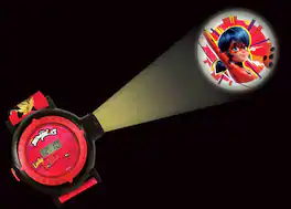 Lexibook - Miraculous Digital Projection Watch with 20 Images to Project - Red