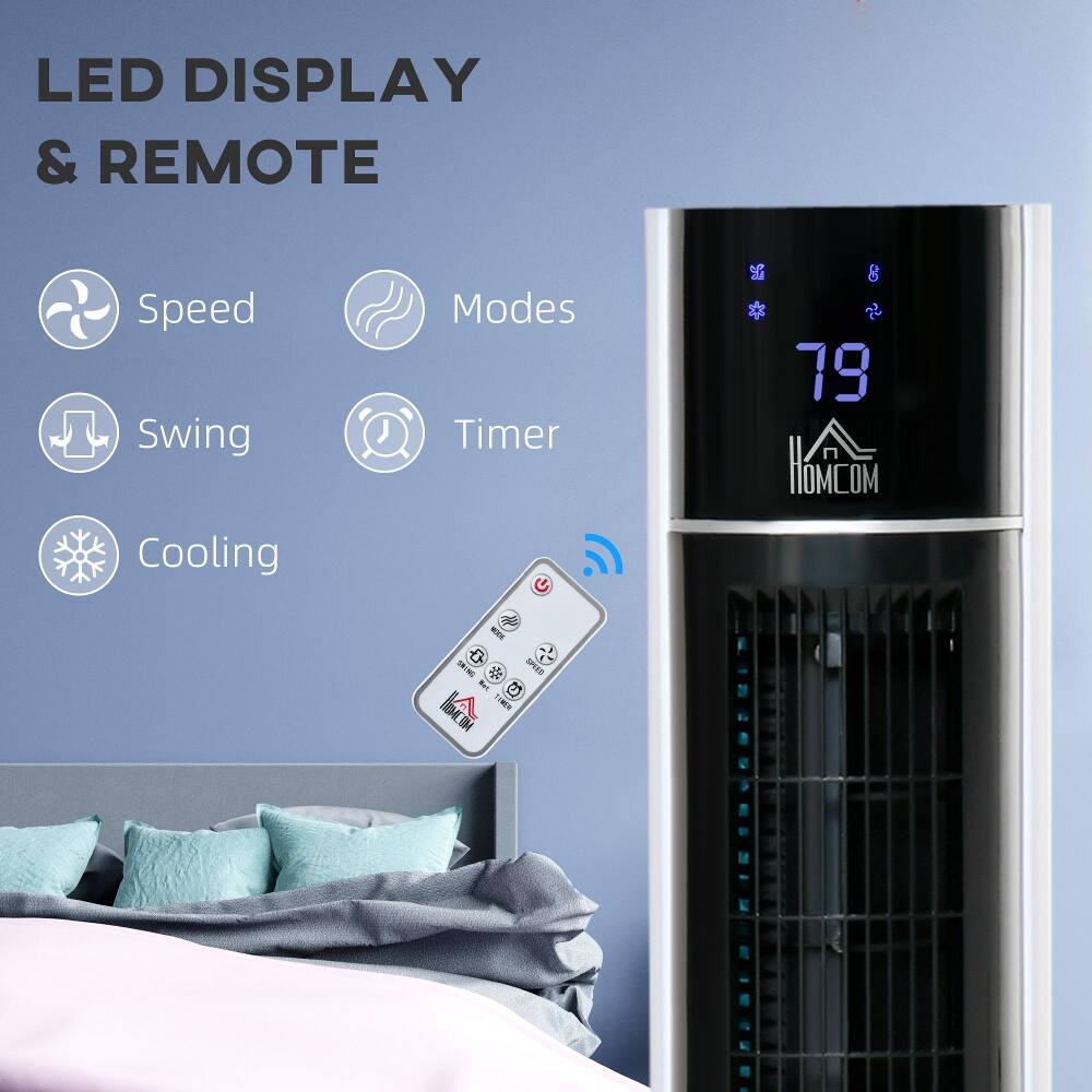 LED DISPLAY & REMOTE

Speed Swing Cooling Modes Timer

79

HOMCOM