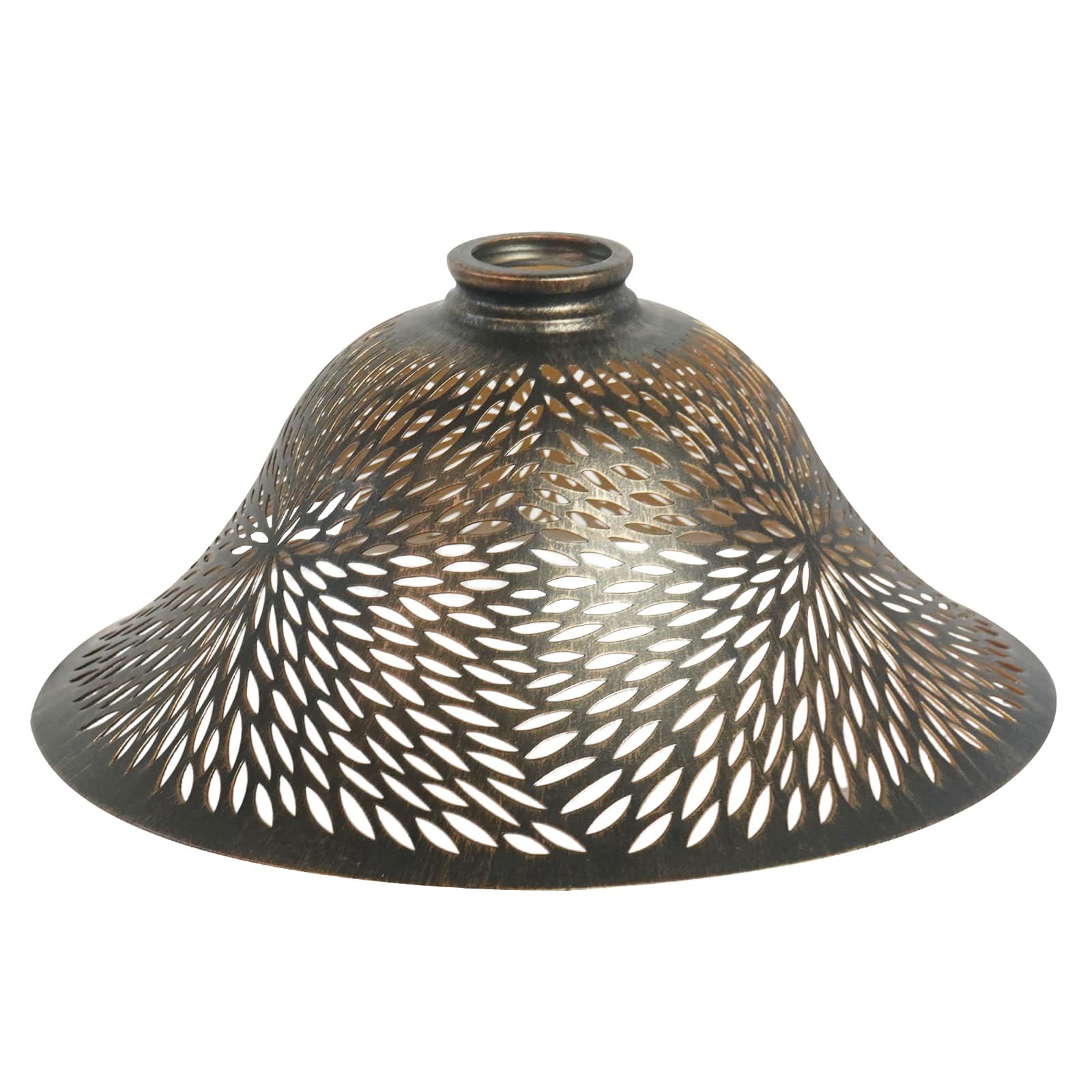 Alucset - Ceiling Fan Light Covers, Pendant Light Shade Replacement, Metal Bell Cover for Chandelier Wall Sconces Bronze and Gold - Antique Bronze&Gold