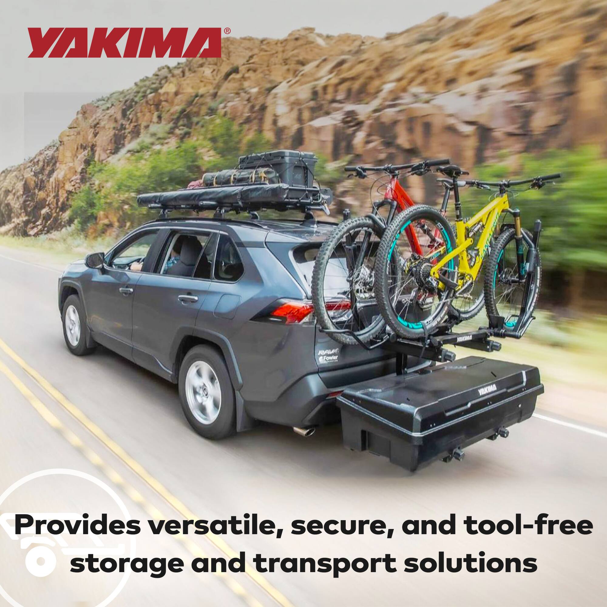YAKIMA®

Provides versatile, secure, and tool-free storage and transport solutions