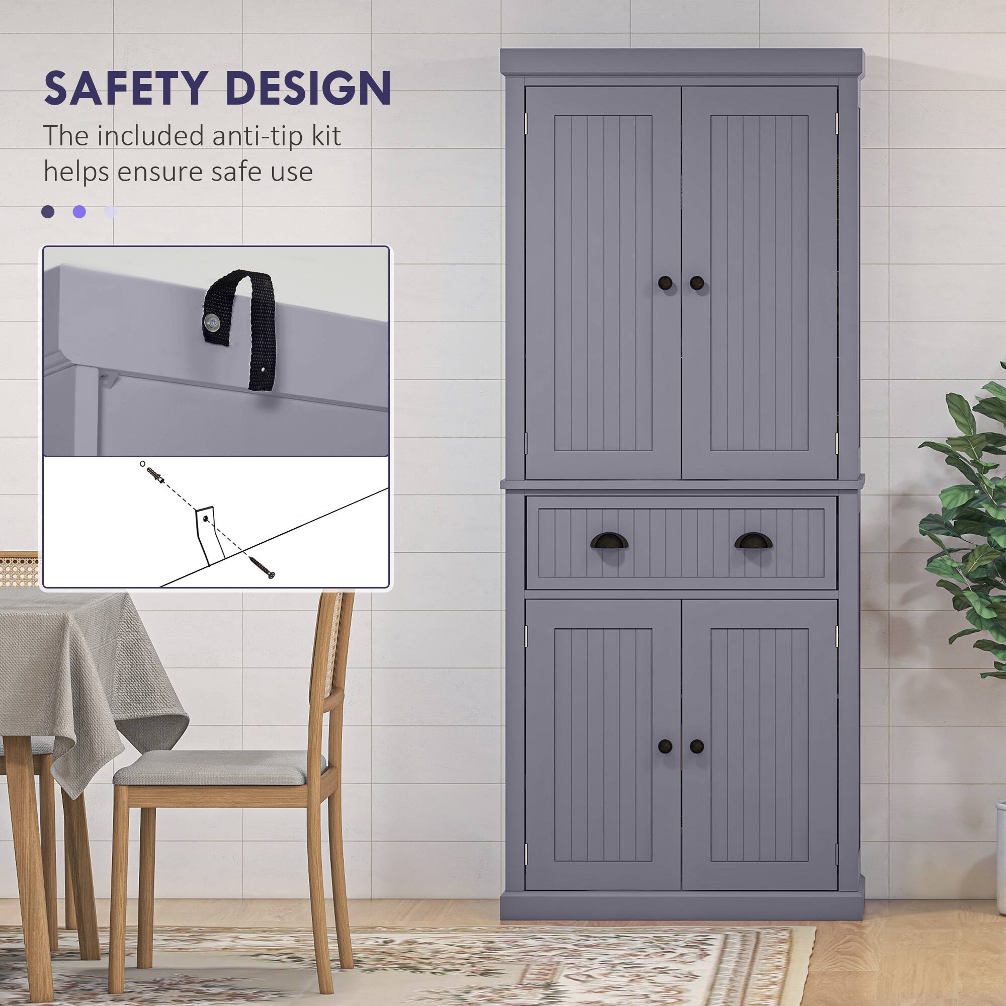 SAFETY DESIGN  
The included anti-tip kit helps ensure safe use