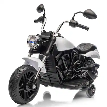 Front. GARVEE - Kids Motorcycle, 12V Battery Powered Electric Motorcycle, 3-Wheel Ride On Motorcycle w/Training Wheels.