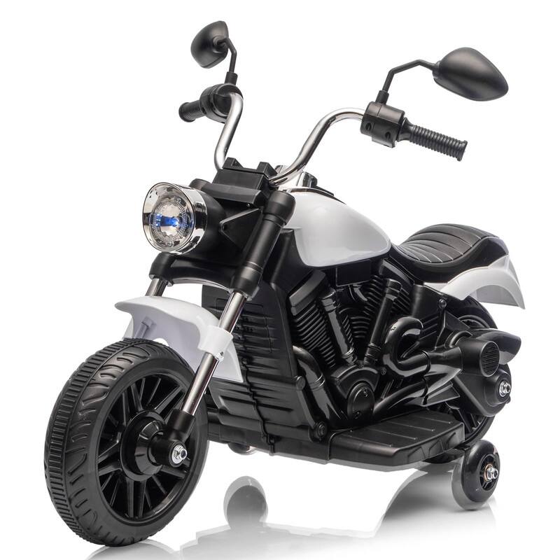 Front. GARVEE - Kids Motorcycle, 12V Battery Powered Electric Motorcycle, 3-Wheel Ride On Motorcycle w/Training Wheels.