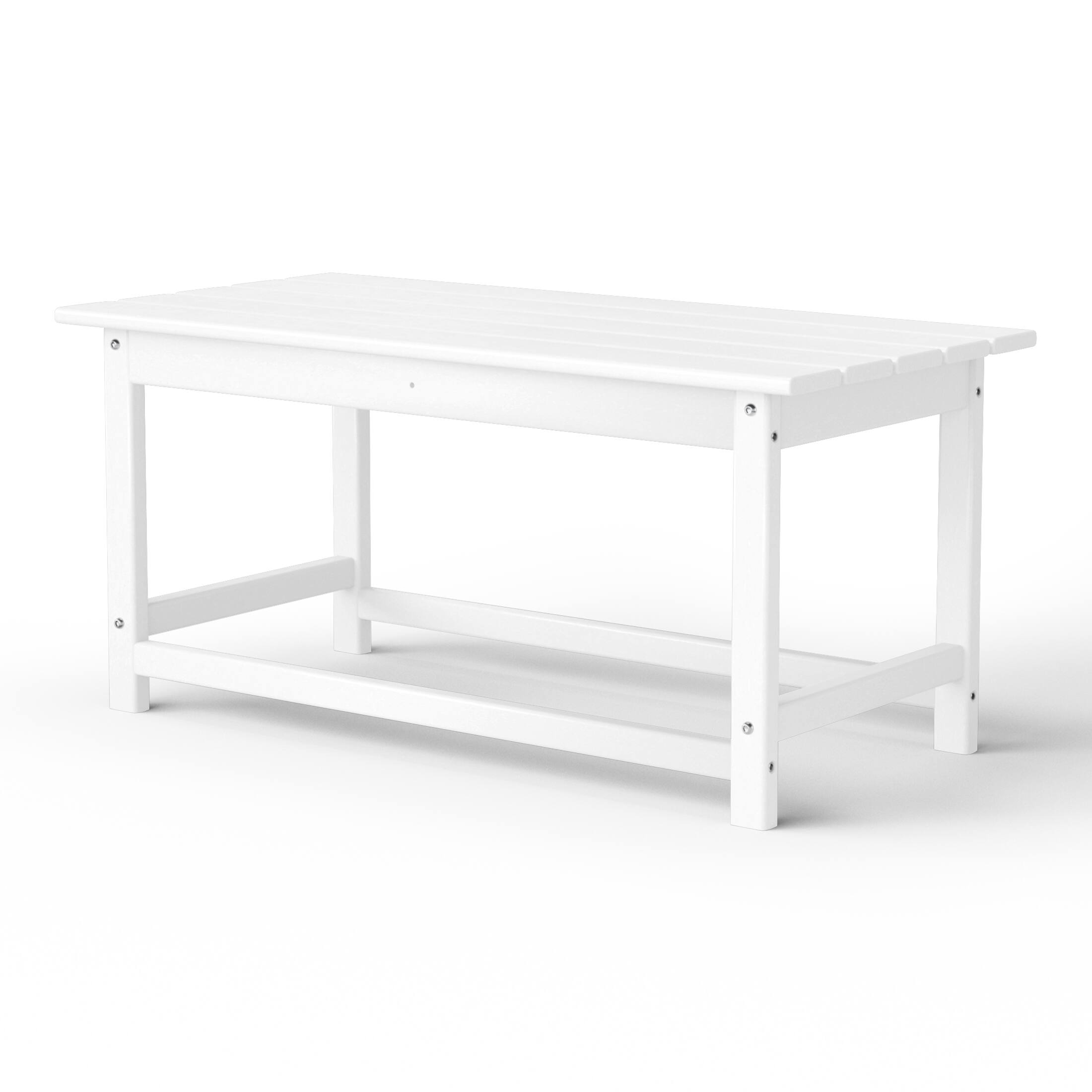 Back. WestinTrends - WestinTrends Malibu 35" length outdoor Coffee table for Adirondack chair - White.