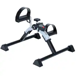 iLIVING - Pedal Bike Exerciser with LED Display - Fully Assembled Folding Exercise Equipment, Mini Workout, Portable, Easy-to-Use - Black