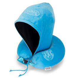 Von Dutch - Pinstripe Hooded Memory Foam Travel Neck Pillow - Blue