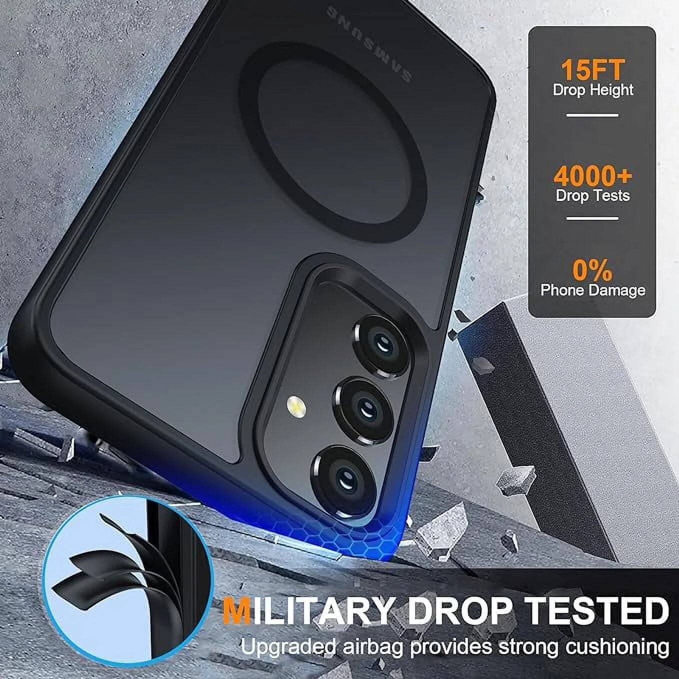 MILITARY DROP TESTED, 15FT Drop Height, 4000+ Drop Tests, 0% Phone Damage, Upgraded airbag provides strong cushioning