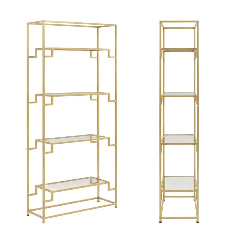 Crosley Furniture - Celeste Etagere Bookcase - Gold