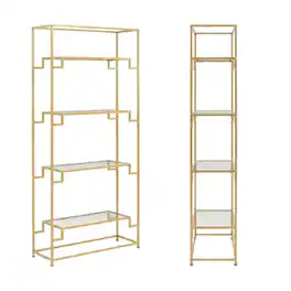 Crosley Furniture - Celeste Etagere Bookcase - Gold