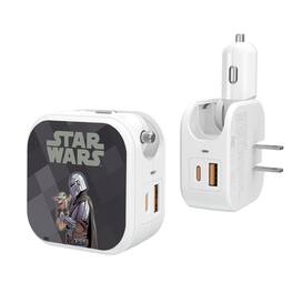 Keyscaper - Star Wars: The Mandalorian Color Block 2 in 1 USB Charger - Grogu and Din Djarin