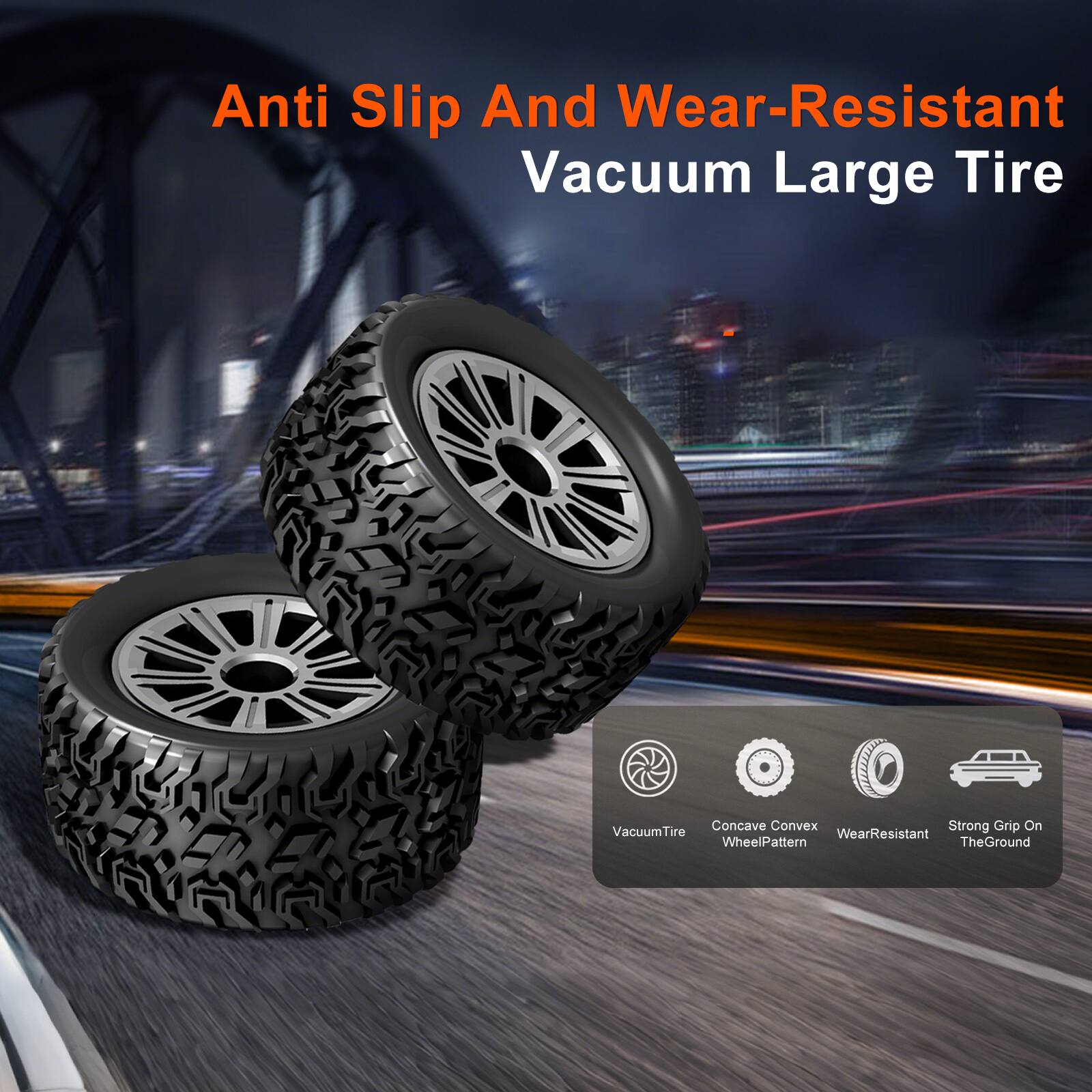Anti Slip And Wear-Resistant Vacuum Large Tire

- Vacuum Tire
- Concave Convex Wheel Pattern
- Wear Resistant
- Strong Grip On The Ground