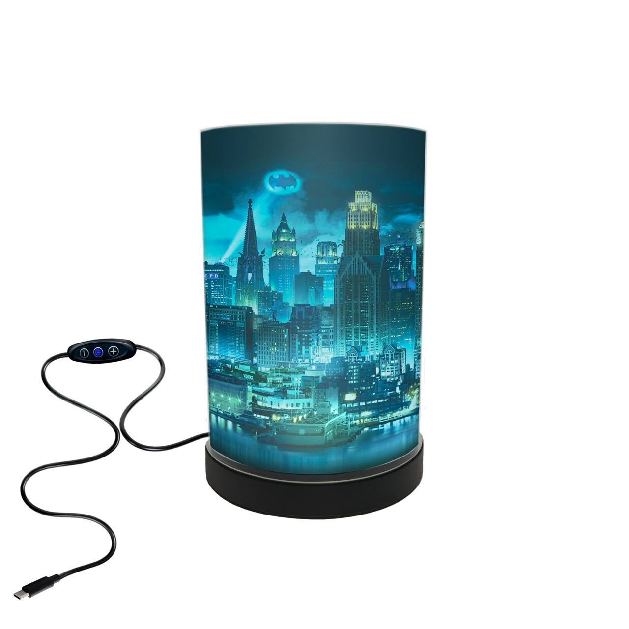 Angle. Trend Setters - FilmPix™ Light Display + Batman (Gotham City Skyline) FilmPix™ Photo Insert Bundle - Multicolor.