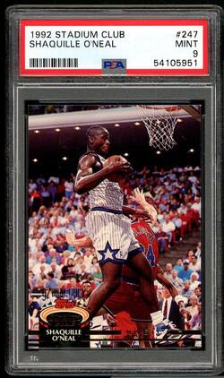 Topps - Shaquille O'Neal Rookie Card 1992-93 Stadium Club #247 PSA 9