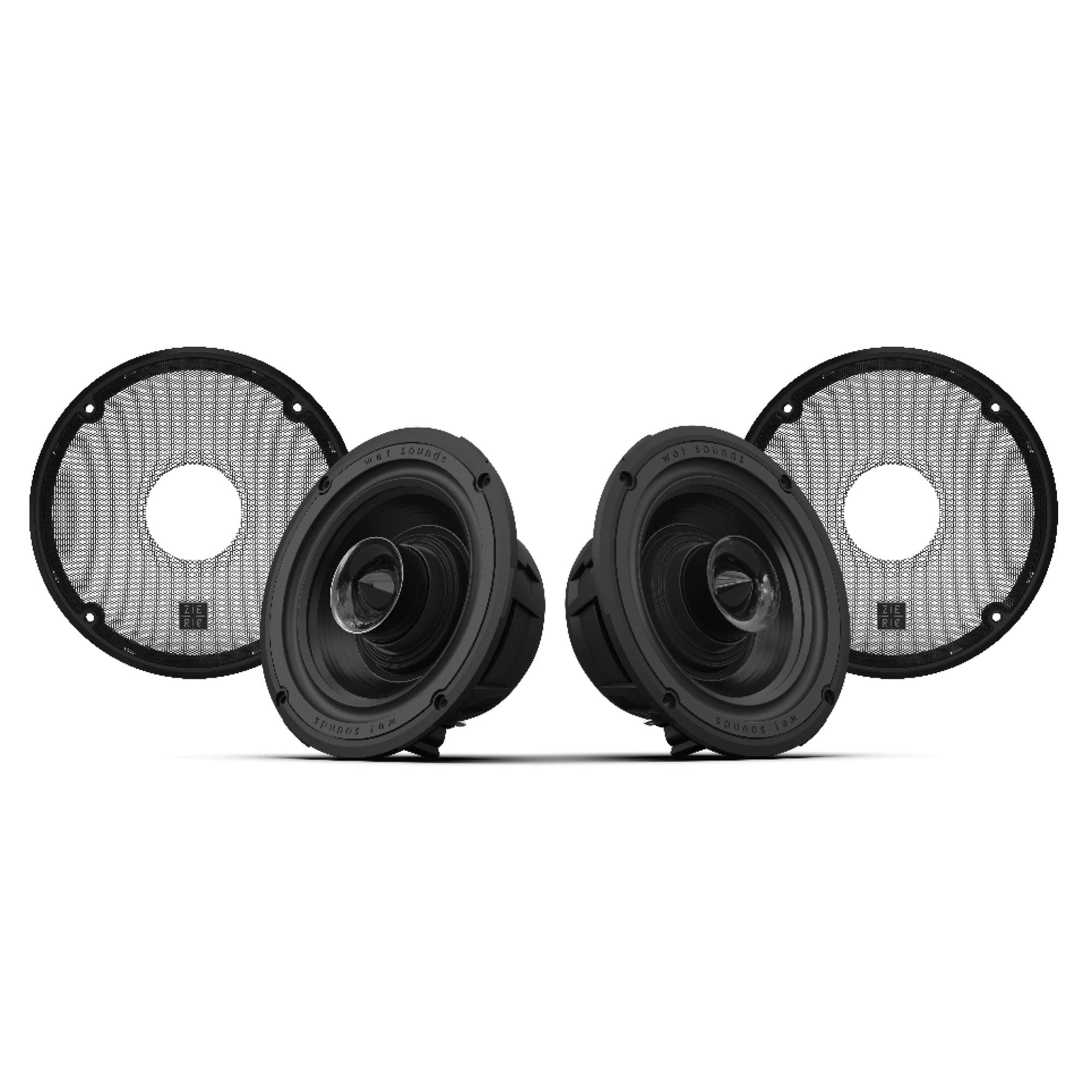 Wet Sounds - WS-HAR-MGK MOTO GRILLE KIT - Harley Lower Fairing Kit (2014-2023) - Black/Gray