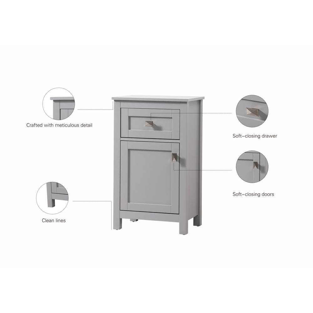 Crafted with meticulous detail  
Soft-closing drawer  
Soft-closing doors  
Clean lines