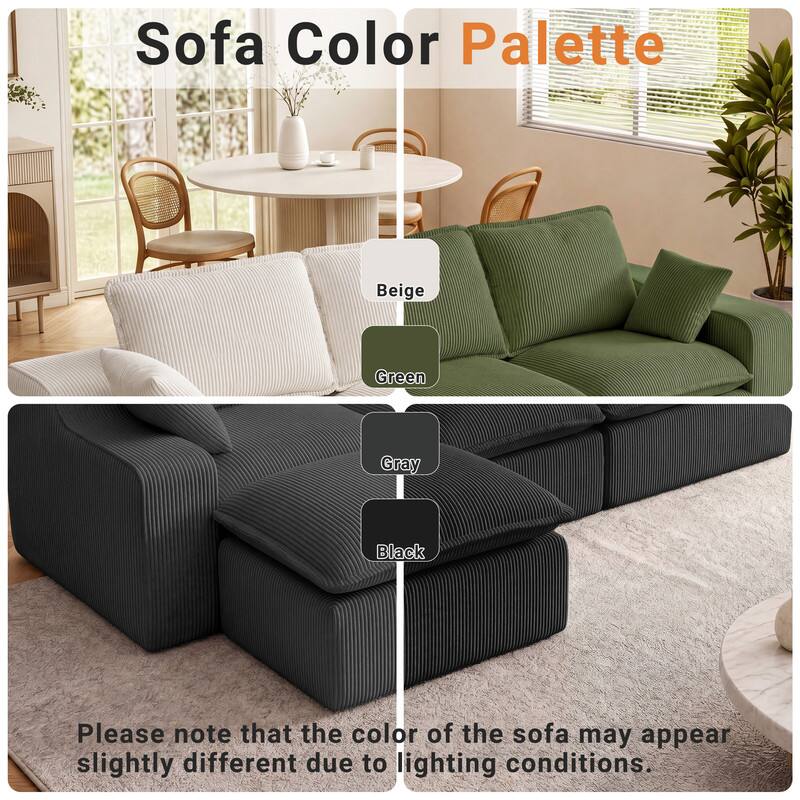 Sofa Color Palette: Beige, Green, Gray, Black

Please note that the color of the sofa may appear slightly different due to lighting conditions.