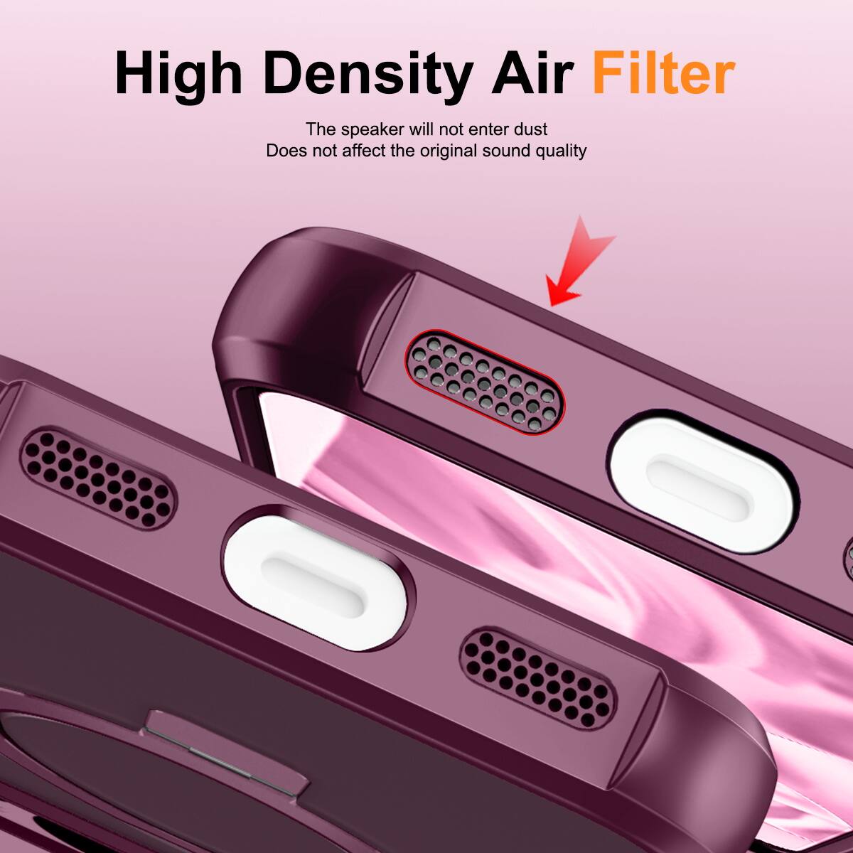 High Density Air Filter

The speaker will not enter dust  
Does not affect the original sound quality