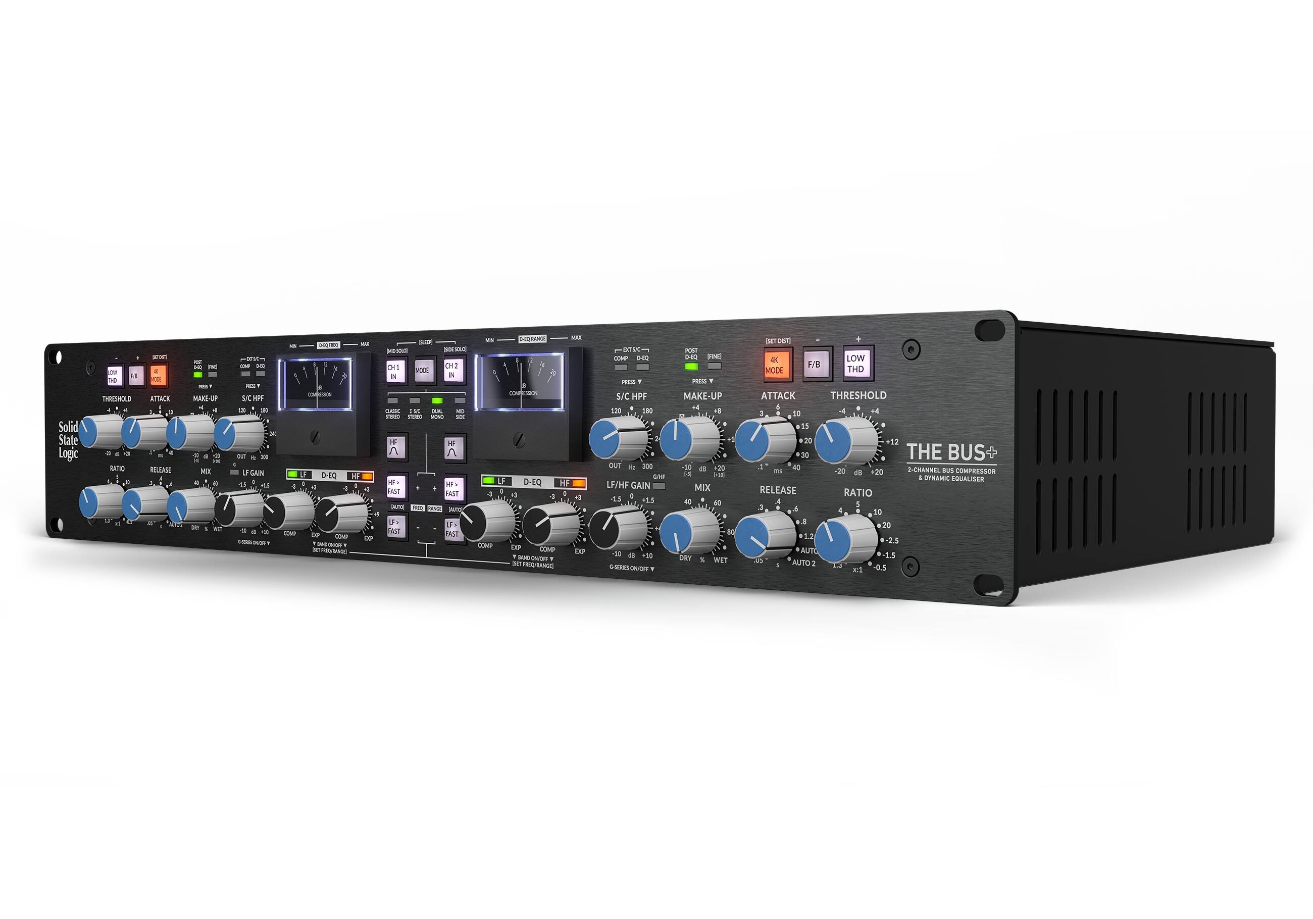 Solid State Logic

Threshold Attack Make-Up S/C/HPF

Ratio Release Mix LF Gain

D-EQ

HPF LF/HF Gain

Mix Dry Wet

The Bus

2-Channel Bus Compressor & Dynamic Equalizer

Threshold Attack Make-Up

Ratio Release Mix LF Gain

D-EQ

HPF LF/HF Gain

Mix Dry Wet

The Bus

2-Channel Bus Compressor & Dynamic Equalizer