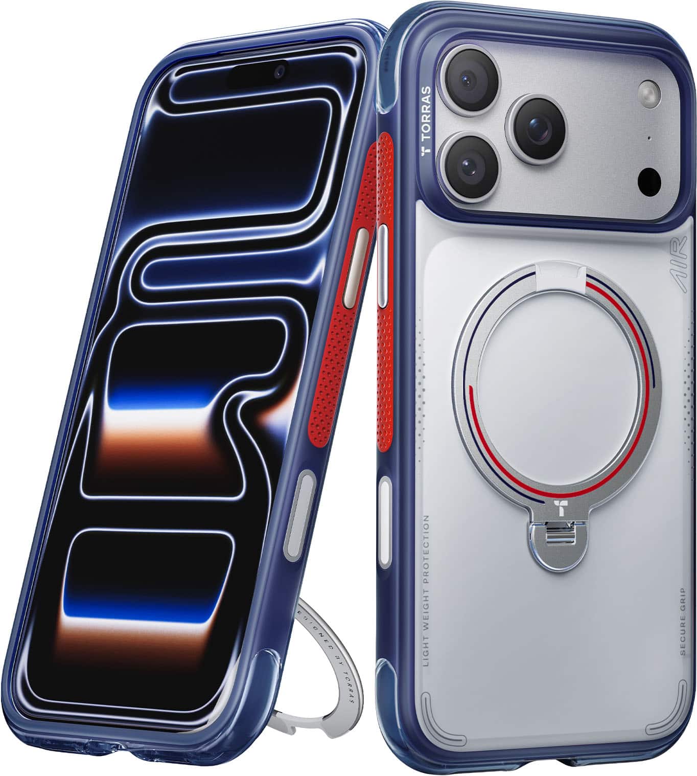 TORRAS - Ostand Q3 Air Soccer Case for Apple iPhone 17 Pro Max – Magnetic Kickstand Slim Protective, Lion - England