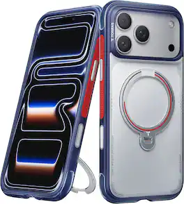 TORRAS - Ostand Q3 Air Soccer Case for Apple iPhone 17 Pro Max – Magnetic Kickstand Slim Protective, Lion - England