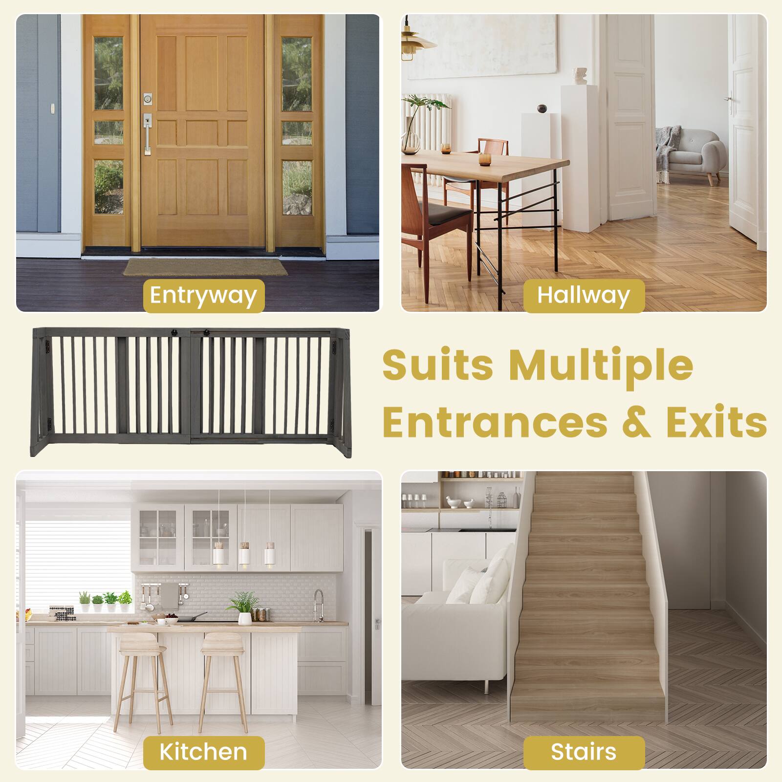 Entryway  
Hallway  
Suits Multiple Entrances & Exits  
Kitchen  
Stairs