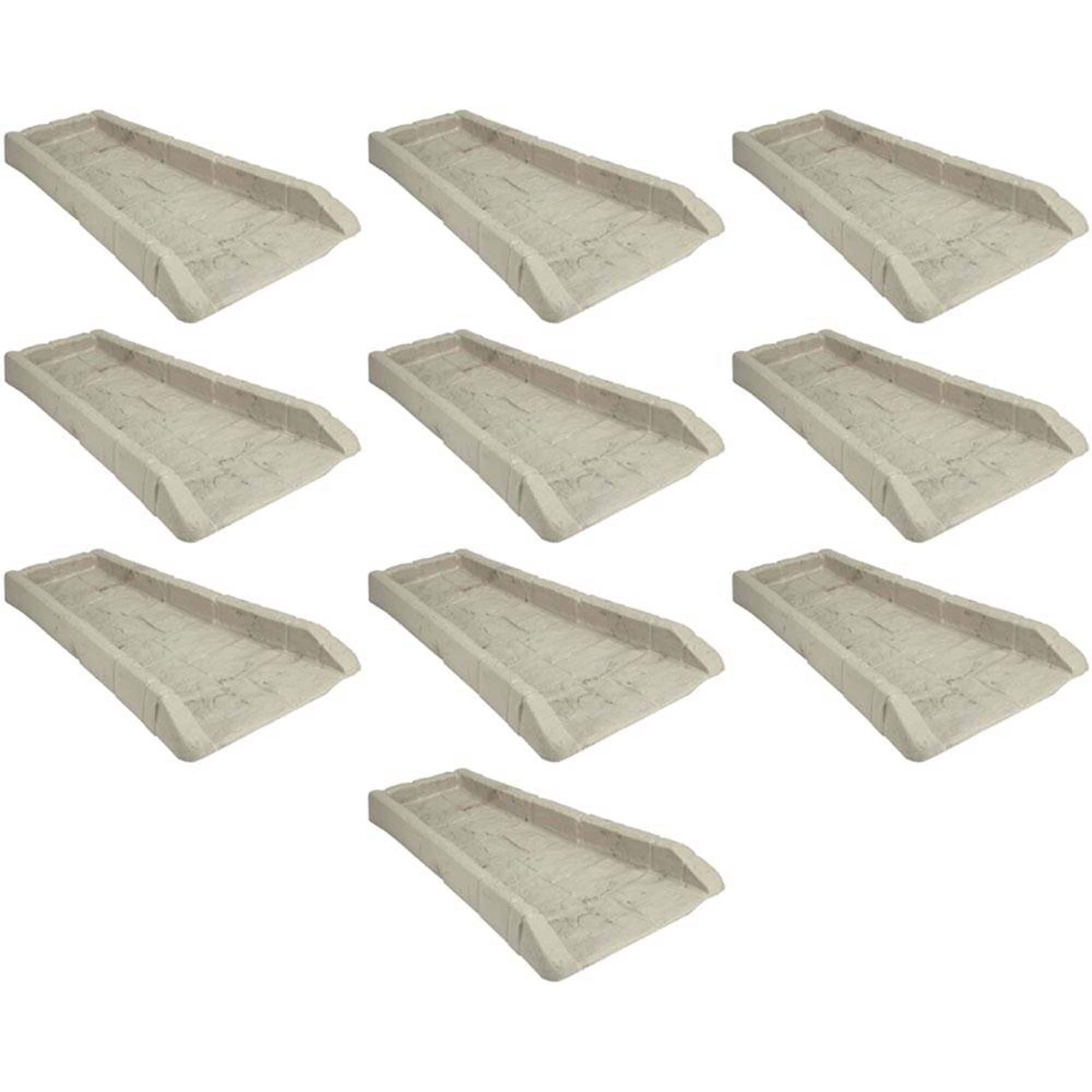 Suncast - SB24 Decorative Rain Gutter Downspout Splash Block, 10 Pack, Light Taupe