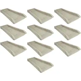 Suncast - SB24 Decorative Rain Gutter Downspout Splash Block, 10 Pack, Light Taupe