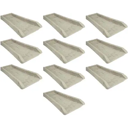 Front. Suncast - Suncast SB24 Decorative Rain Gutter Downspout Splash Block, 10 Pack, Light Taupe.
