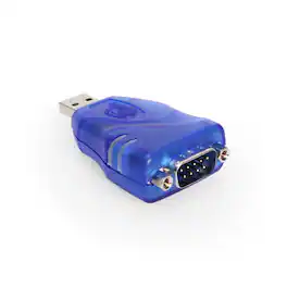 USBGear - USB to DB9 Serial Adapter Cable - RS-232 - FTDI Chip - LED Indicators - TAA Compliant - Compatible with Windows & Mac - Blue