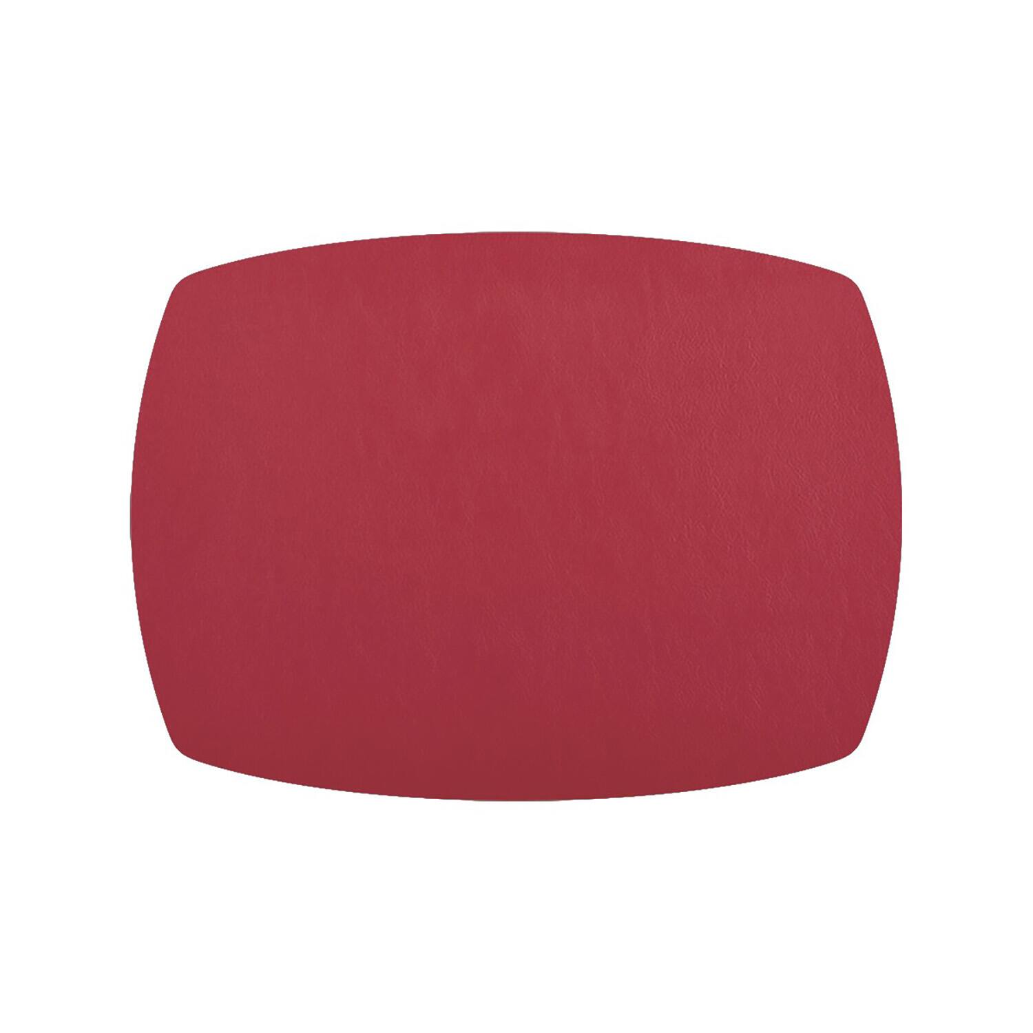 Front. Frieling - Davanti by  Mattola Placemats Set of 6, Rectangle Plus, 14 x 18 Inch Indoor Outdoor Table Placemats, Earth Red - Earth Red.