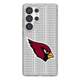 Keyscaper - NFL - Arizona Cardinals Galaxy Clear Text Backdrop Design Case - S24 Ultra - Multicolor