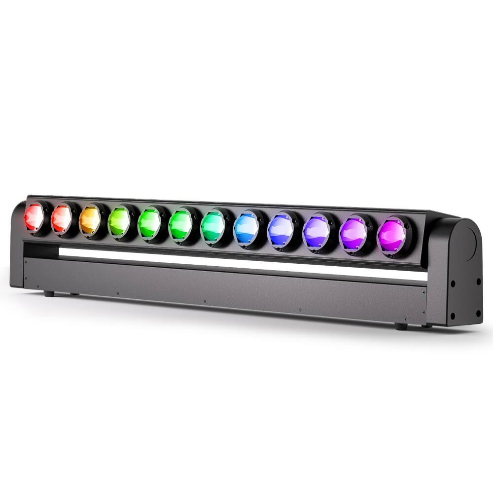 Back. UKing - 12LED RGBW Moving Head Light Bar DMX Wash Beam Dyeing DJ Lights Stage Club 240W.