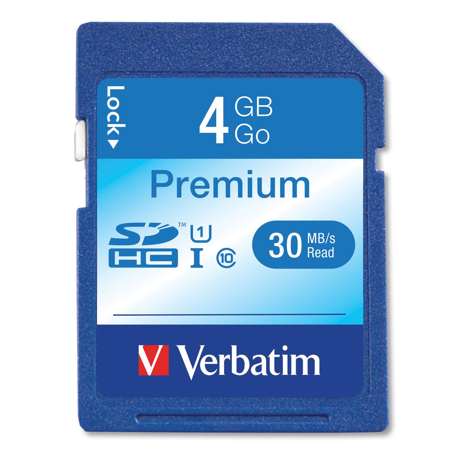 Lock 4 GB Go Premium  
SDHC U1  
30 MB/s Read  
Verbatim