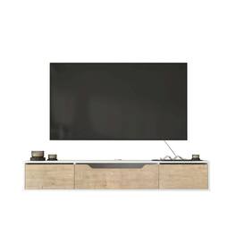 Atelier Mobili - Floating TV Stand for Up to 80 Inch TVs – Wall Mounted Media Console - White