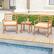 Alt View 1. Costway - 3 Pieces Acacia Wood Patio Bistro Set Outdoor Conversation Set with Cushions - Off White,Natural.