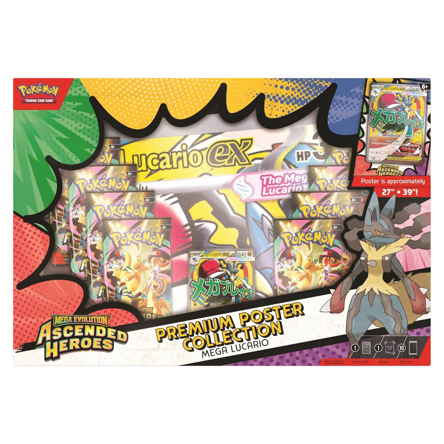 - Pokémon Trading Card Game: The Meg Lucario Poster is approximately 27" x 39"!
- Pokémon Mega Evolution Ascended Heroes Premium Poster Collection: Mega Lucario
- Includes: 1 Poster, 10 Cards
- Pokémon Trading Card Game: Mega Evolution Ascended Heroes
- Pokémon Trading Card Game: The Meg Lucario
- Pokémon Trading Card Game: The Meg Lucario EX
- Pokémon Trading Card Game: The Meg Lucario EX
- Pokémon Trading Card Game: The Meg Lucario EX
- Pokémon Trading Card Game: The Meg Lucario EX
- Pokémon Trading Card Game: The Meg Lucario EX
- Pokémon Trading Card Game: The Meg Lucario EX
- Pokémon Trading Card Game: The Meg Lucario EX
- Pokémon Trading Card Game: The Meg Lucario EX
- Pokémon Trading Card Game: The Meg Lucario EX
- Pokémon Trading Card Game: The Meg Lucario EX
- Pokémon Trading Card Game: The Meg Lucario EX
- Pokémon Trading Card Game: The Meg Lucario EX
- Pokémon Trading Card Game: The Meg Lucario EX
- Pokémon Trading Card Game: The Meg Lucario EX
- Pokémon Trading Card Game: The Meg Lucario EX
- Pokémon Trading