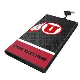Keyscaper - Utah Utes Personalized Endzone Plus 5000mAh Flat Powerbank - Black