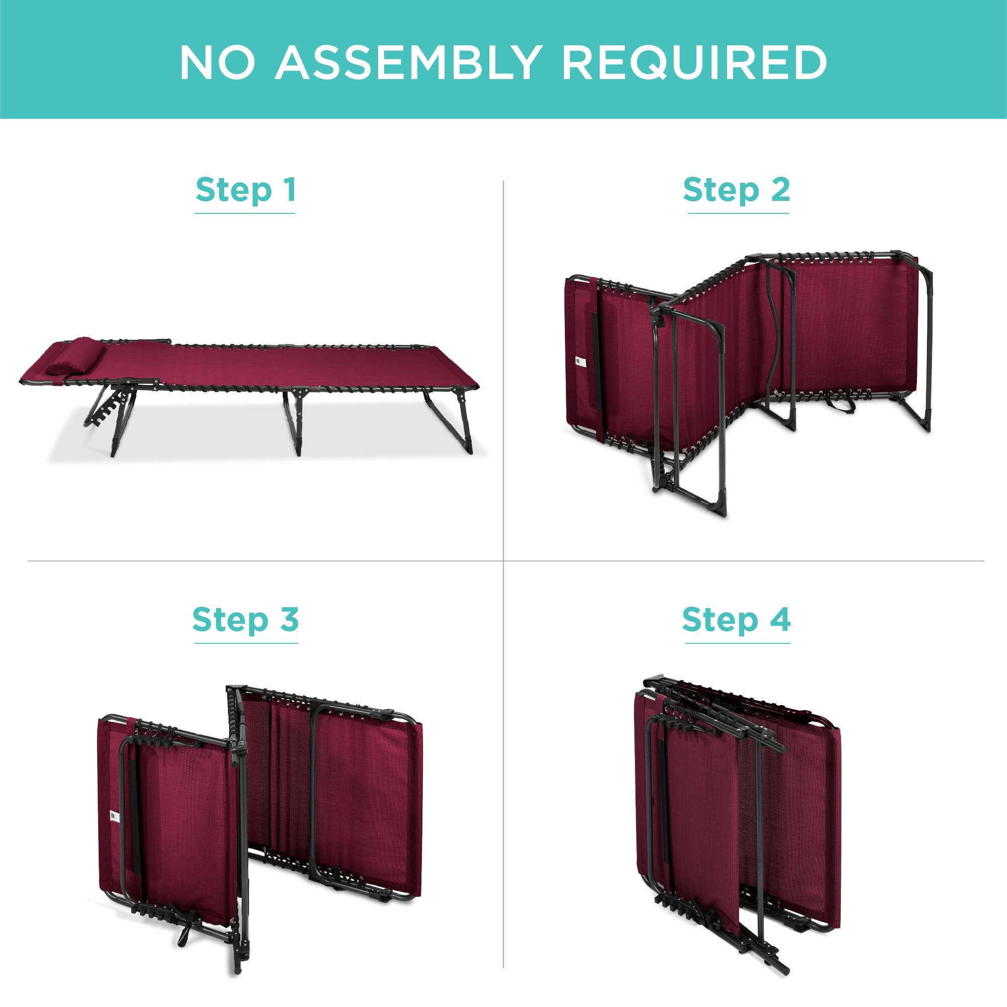 NO ASSEMBLY REQUIRED

Step 1

Step 2

Step 3

Step 4
