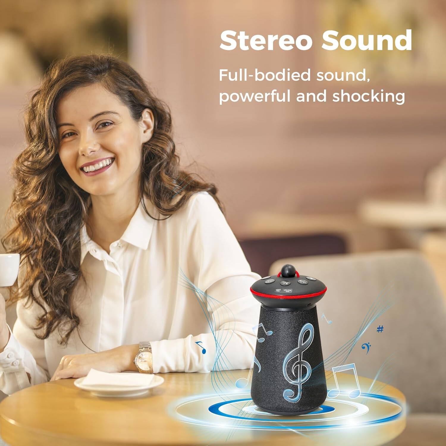 Stereo Sound  
Full-bodied sound, powerful and shocking