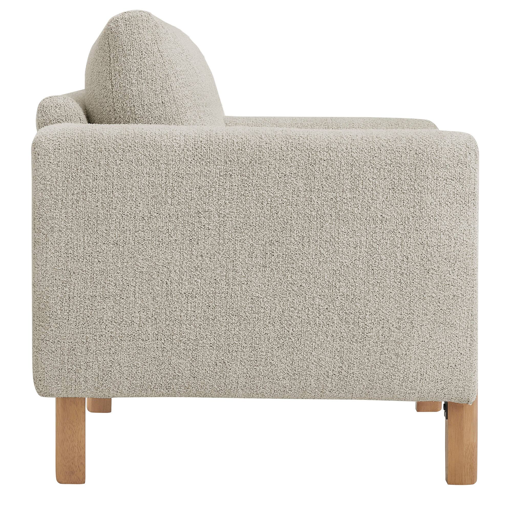 Alt View 2. Modway - Hawken Boucle Fabric Accent Armchair by Modway - Parchment Beech.